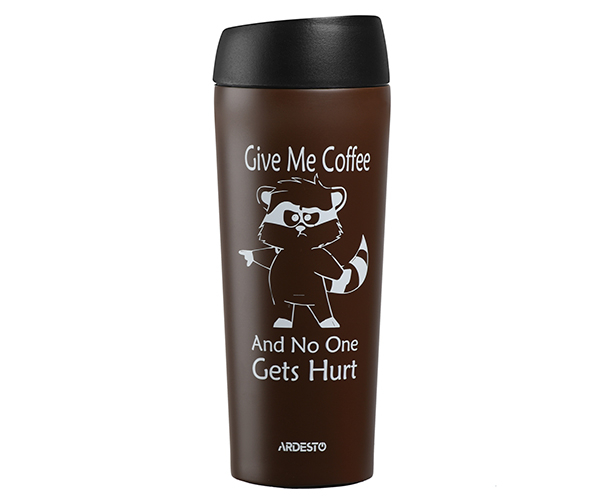 Термокружка Ardesto Coffee time коричневая 450 мл