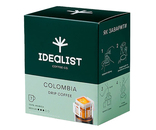 Дріп-кава Idealist Coffee Co Колумбія 7 шт