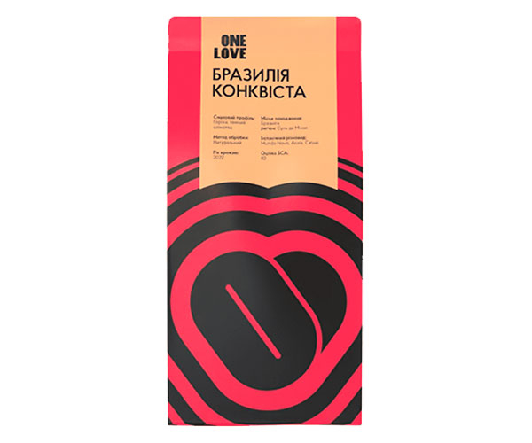 Кофе ONE LOVE Brazil Conquista espresso в зернах 1 кг
