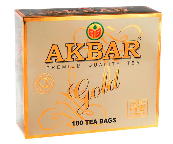Чорний чай Akbar Gold у пакетиках 100 шт