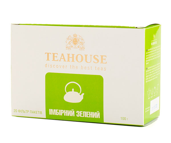 Зелений чай Teahouse Імбирний у пакетиках 20 шт