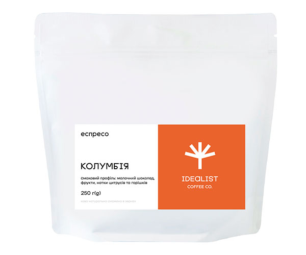 Кава Idealist Coffee Co Колумбія espresso в зернах 250 г