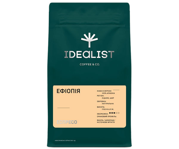 Кава IDEALIST COFFEE & CO. Ефіопія espresso у зернах 1 кг