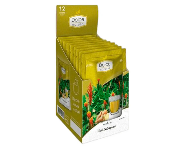Концентрат чаю Dolce Natura Імбир 12х50 г