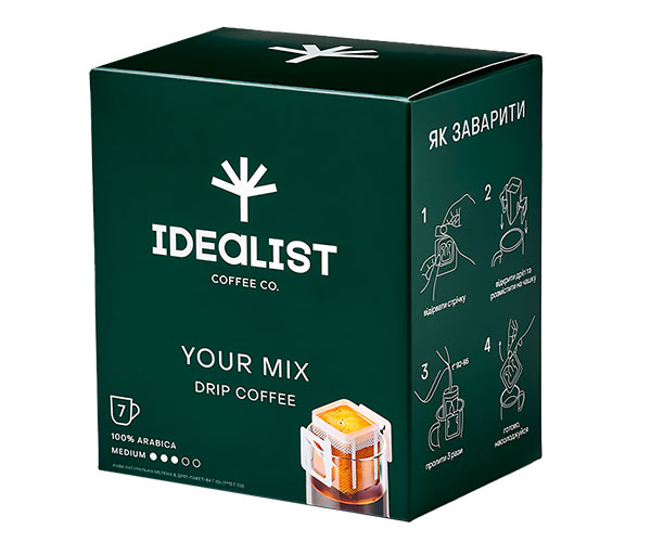 Дріп-кава Idealist Coffee Co Твій мікс 7 шт
