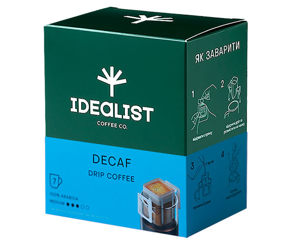 Дріп-кава Idealist Coffee Co Декафінато 7 шт