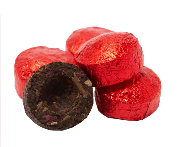 Шу Пуэр Мини Точа с розой 20 шт