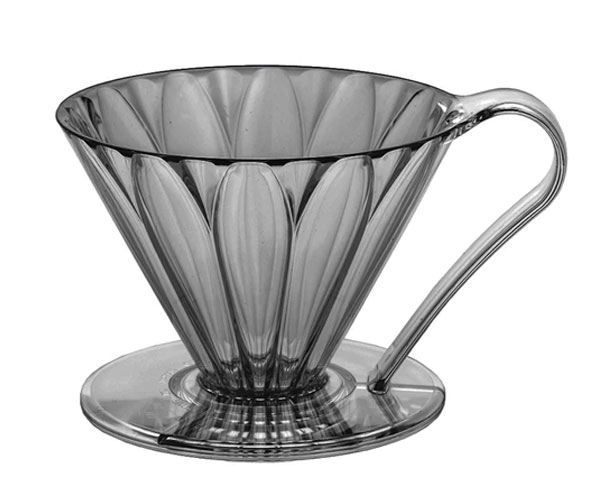 Пуровер CAFEC пластиковий Tritan Сone-Shaped Flower Dripper Cup4 Black на 1-4 чашки