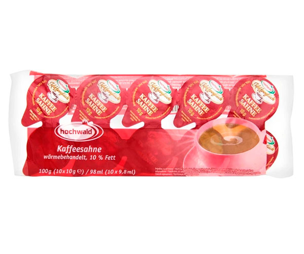 Вершки порційні Hochwald 10% – 10 шт