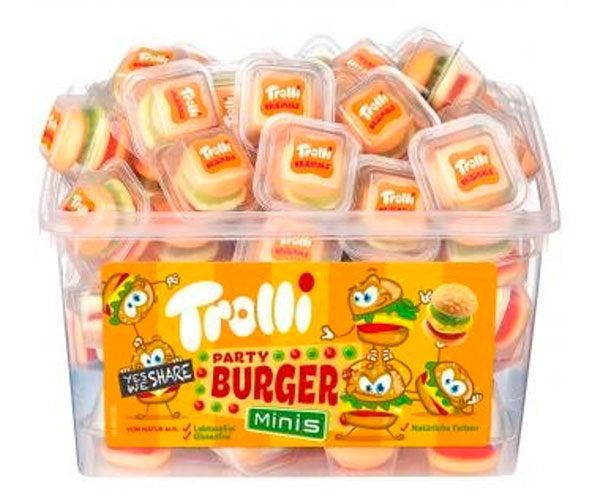 Цукерки желейні Trolli Party Burger Minis 60х10 г