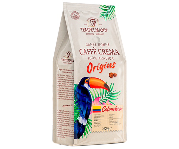 Кава Tempelmann Origins Colombia в зернах 1 кг