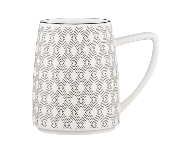 Чашка Ardesto Lamberto біло-сіра AR3049 360 мл