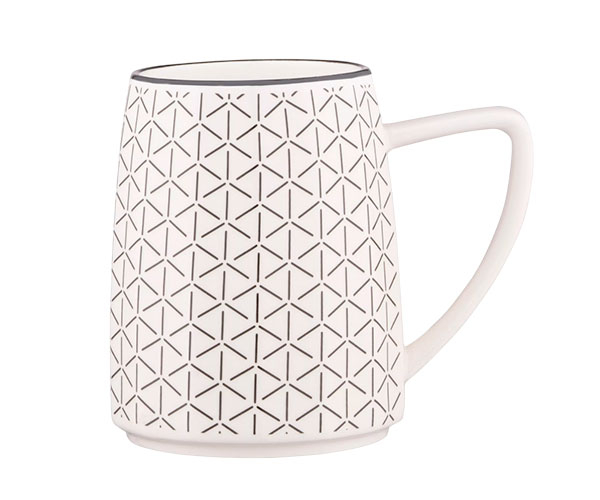 Чашка Ardesto Lamberto біло-сіра AR3052 360 мл