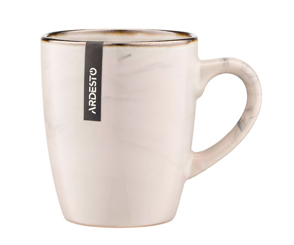 Чашка Ardesto Marmo бежева 360 мл