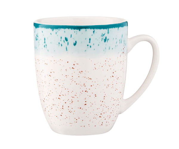 Чашка Ardesto Siena біло-блакитна 360 мл