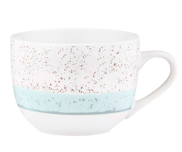 Чашка Ardesto Siena біло-блакитна 500 мл