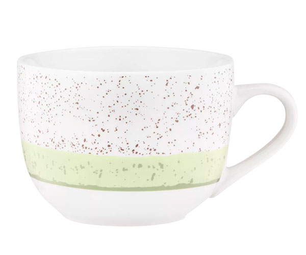 Чашка Ardesto Siena біло-зелена 500 мл