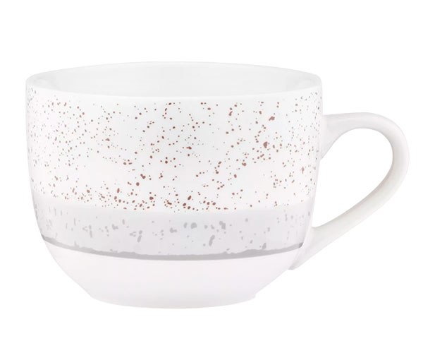 Чашка Ardesto Siena біло-сіра 500 мл