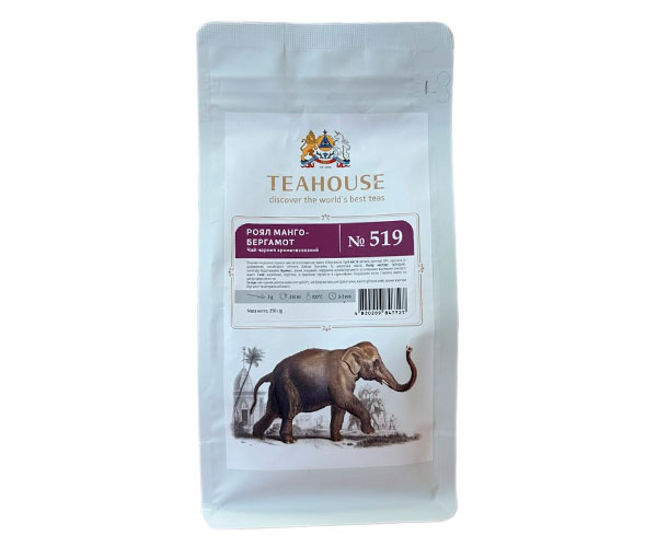 Купаж черного и белого чая Teahouse №519 Роял Манго Бергамот 250 г
