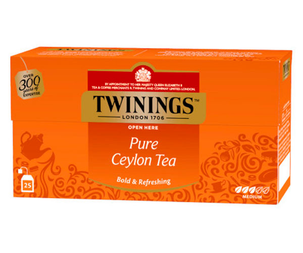 Черный чай Twinings Pure Ceylon в пакетиках 25х2 г