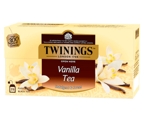Чорний чай Twinings Vanilla в пакетиках 25х2 г