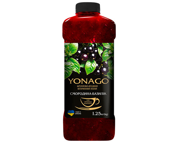 Основа для напоїв YONAGO Чорна смородина-Базилік 1,25 л