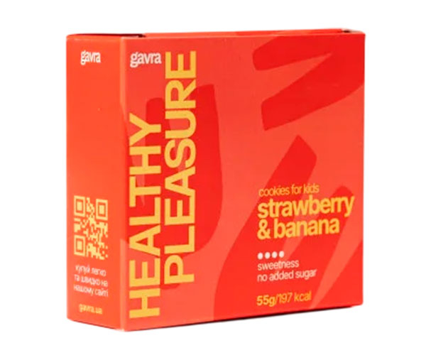 Печиво Gavra Полуниця-Банан 55 г
