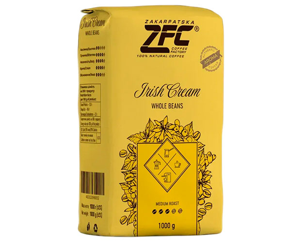 Кава ZFC Irish Cream в зернах 1 кг