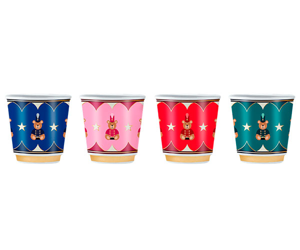 Набір чашок Bialetti Magico Ricordo Teddy Bear 4 шт 90 мл