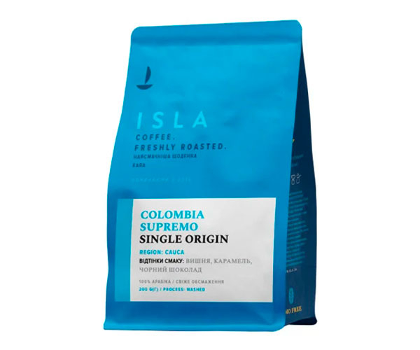 Кава ISLA Colombia Supremo в зернах 200 г
