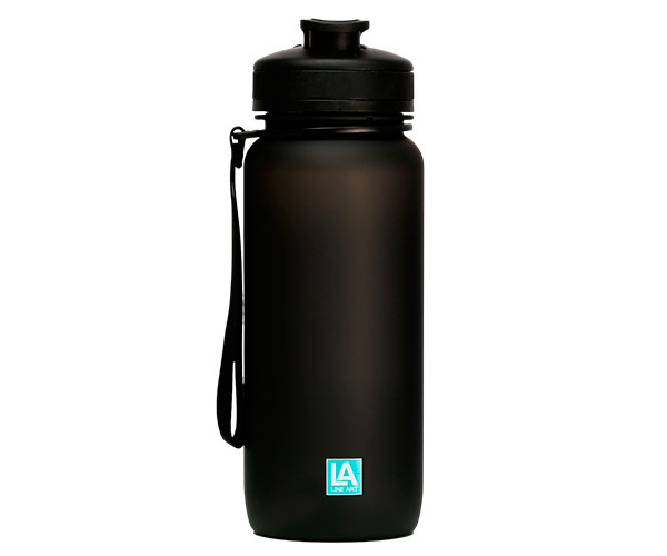 Пляшка для води Line Art Flores тританова чорна 650 мл