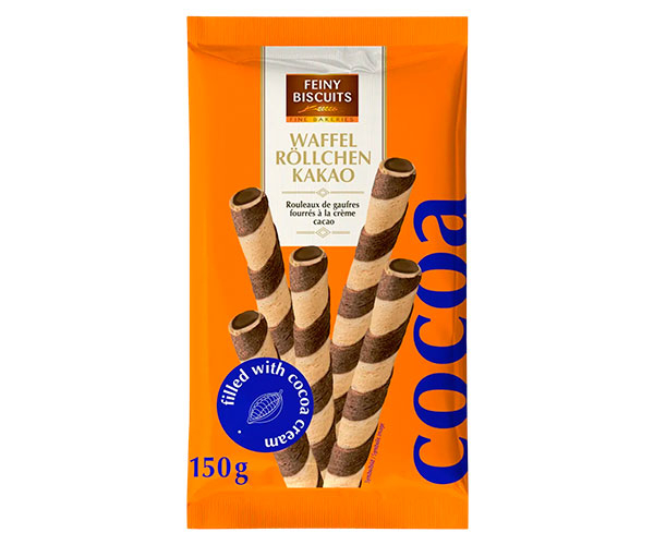 Вафельні трубочки Feiny Biscuits Cocoa 150 г