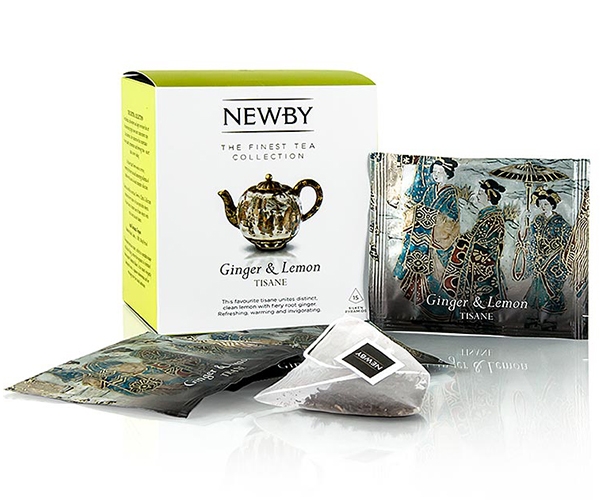 Трав'яний чай Newby Імбир та лимон у пірамідках 15 шт (601840)