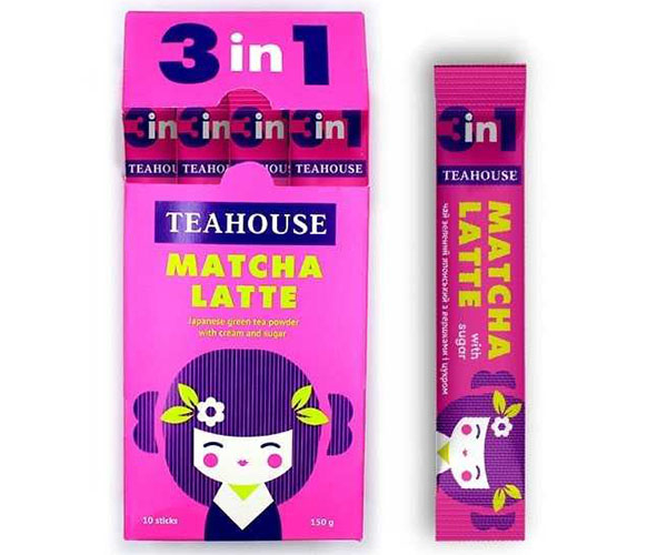 

Чай Матча ЛаттеTeahouse 3 в 1 с сахаром на безлактозных сливках 10х10 г
