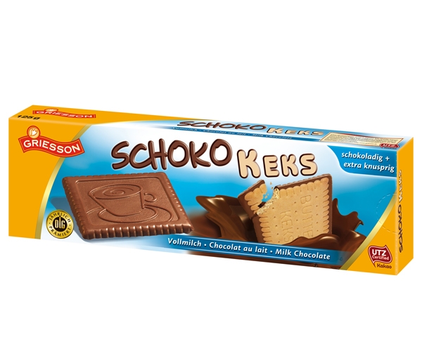 

Печенье Griesson Schokokeks Chocolate Biscuit milk chokolate 125 г