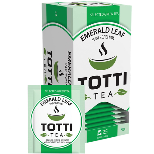 

Зеленый чай TOTTI Tea Изумрудный лист в пакетиках 25 шт