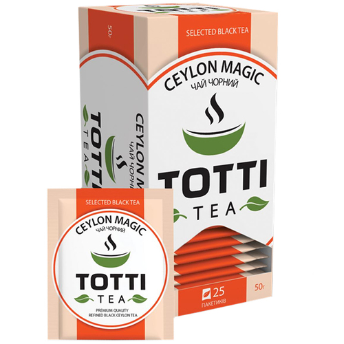 

Черный чай TOTTI Tea Магия Цейлона в пакетиках 25 шт