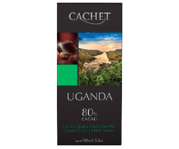 Черный шоколад Cachet Уганда 80% 100 г