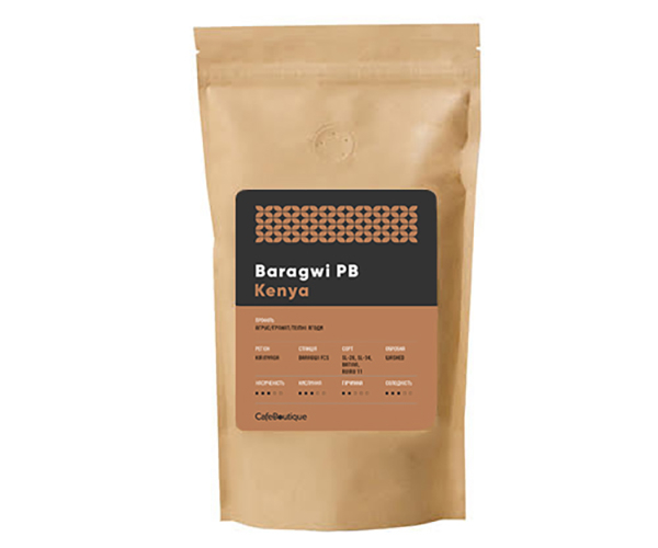 

Кофе CafeBoutique Kenya Baragwi Peaberry в зернах 500 г