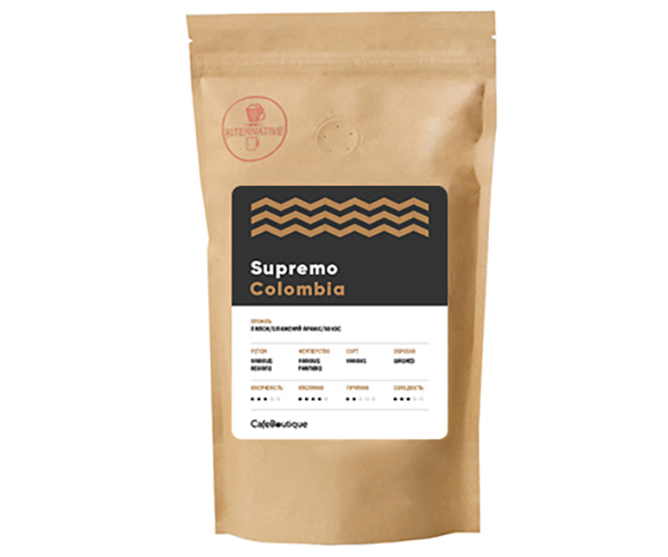 

Кофе CafeBoutique Colombia Supremo в зернах 250 г