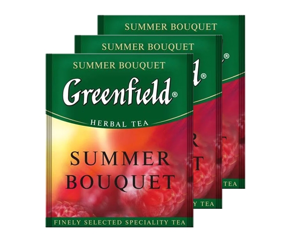 

Фруктовый чай Greenfield Summer Bouquet - Малина в пакетиках 100 шт