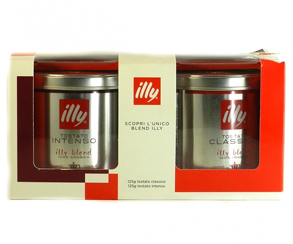 

Кофе Illy Classico Moka + Intenso Moka молотый 2х125 г