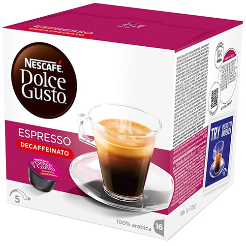 

Кофе в капсулах NESCAFE Dolce Gusto ESPRESSO DECAFFEINATO - 16 шт