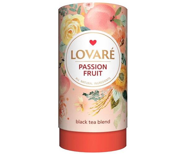 Чорний чай Lovare Страсний фрукт 80 г