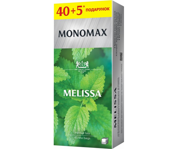 Зеленый чай Мономах Melissa в пакетиках 40+5 шт