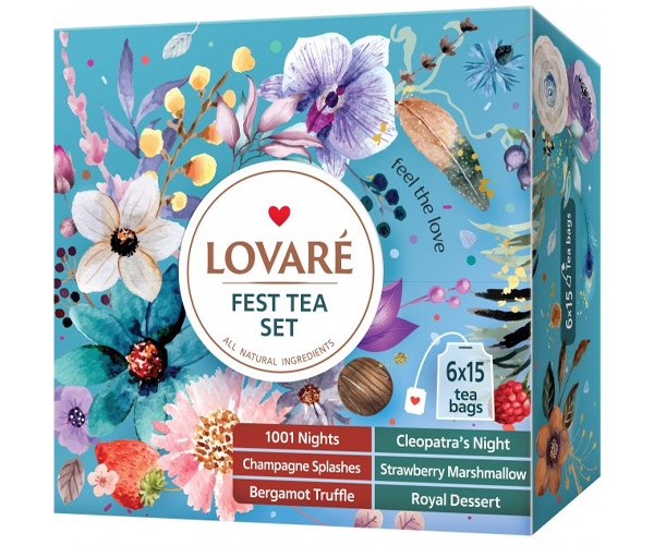 Колекція чаю Lovare Fest Tea Set у пакетиках 90 шт.