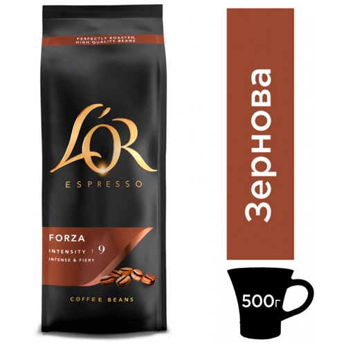 

Кофе L'OR Crema Espresso Forza в зернах 500 г
