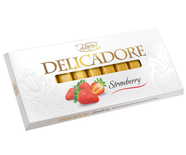 

Молочный шоколад Delicadore Клубника 200 г