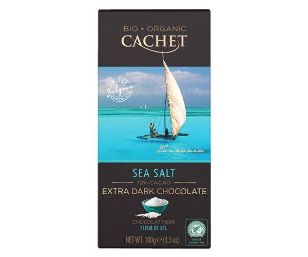 

Черный шоколад Cachet Extra Dark 72% Sea Salt Tanzania origin 100 г