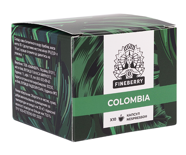 Кофе в капсулах Fineberry Nespresso Colombia 10 шт
